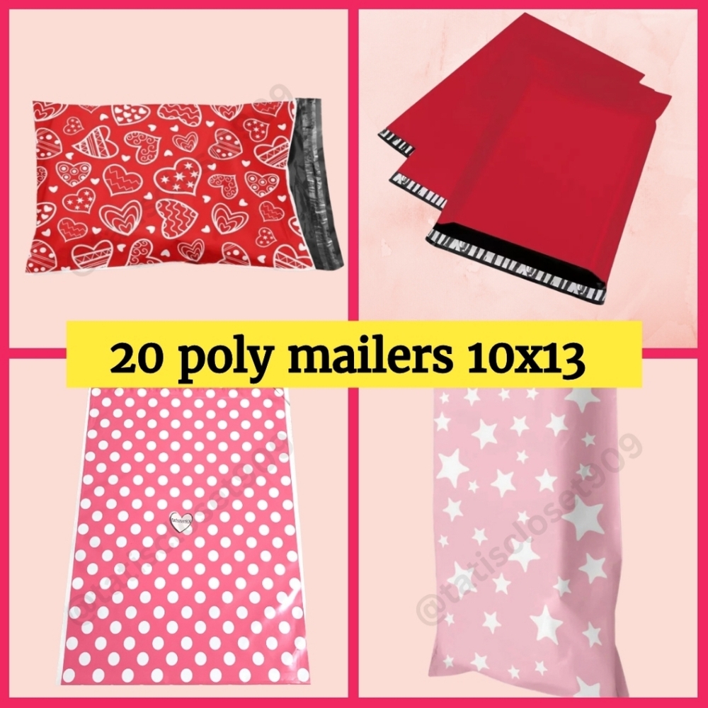 20 assorted poly mailers size 10x13